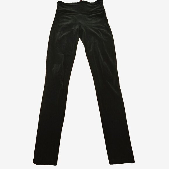 Spanx Womens S Leggings Ready to Wow High Rise Velvet Pants Super Soft in Black‎ - Picture 1 of 15
